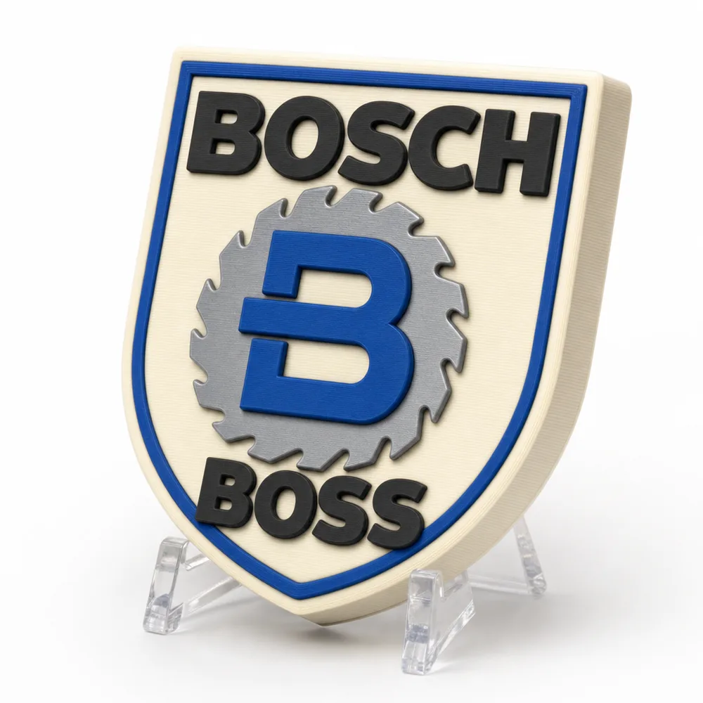 Bosch Boss magnetic 3D-printed achievement badge