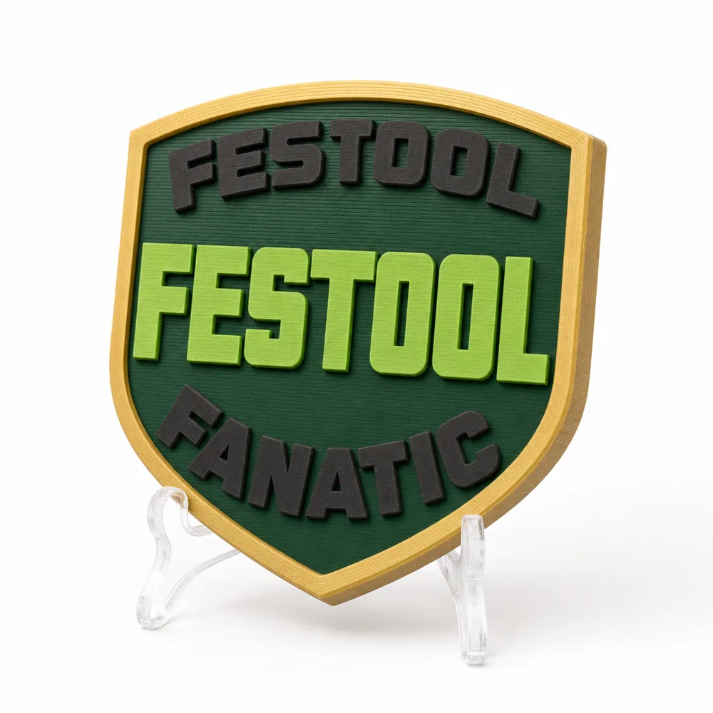 Festool Fanatic magnetic 3D-printed achievement badge
