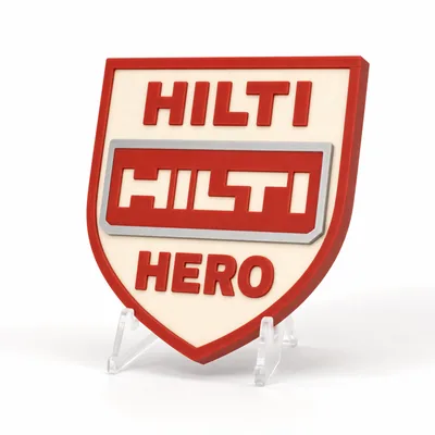 Hilti Hero magnetic 3D-printed achievement badge