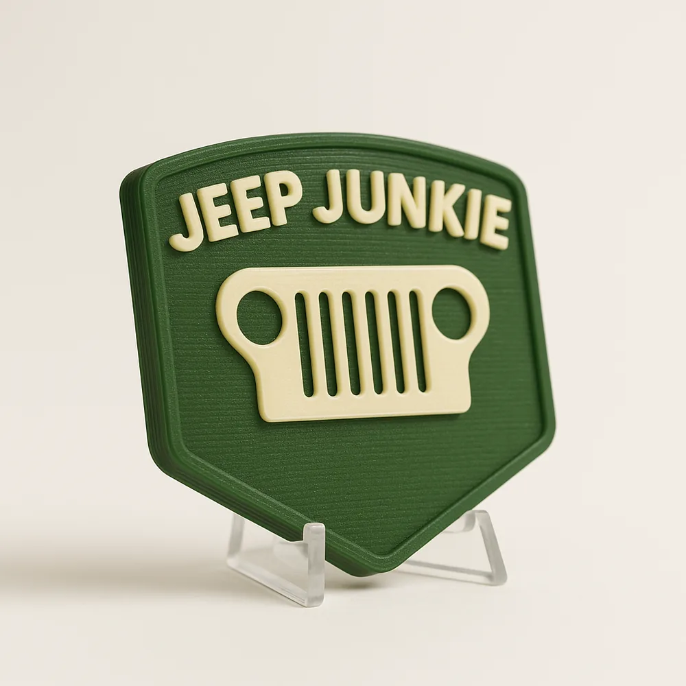 Jeep Junkie magnetic 3D-printed achievement badge