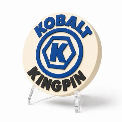 Kobalt Kingpin magnetic 3D-printed achievement badge