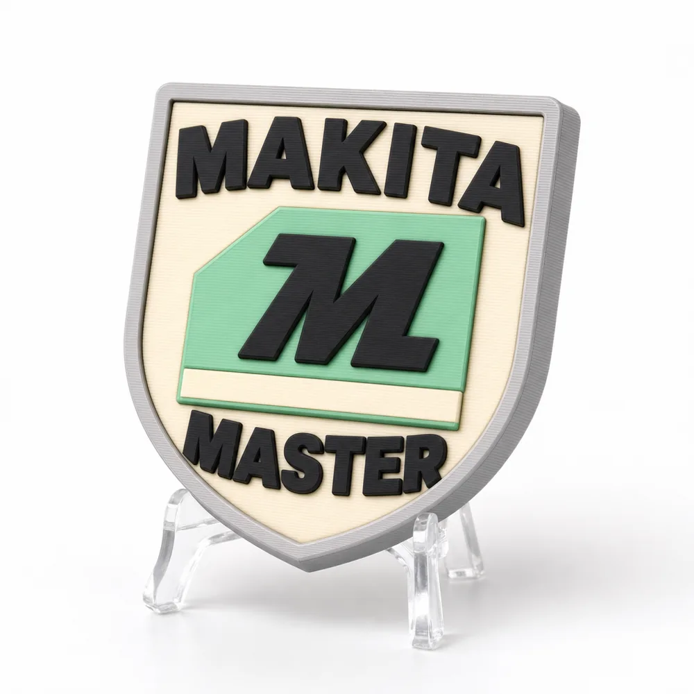 Makita Master magnetic 3D-printed achievement badge