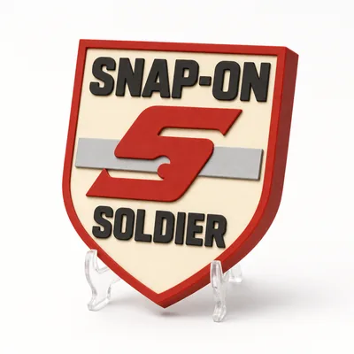 Snap-on Soldier magnetic 3D-printed achievement badge