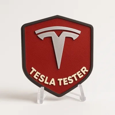 Tesla Tester magnetic 3D-printed achievement badge